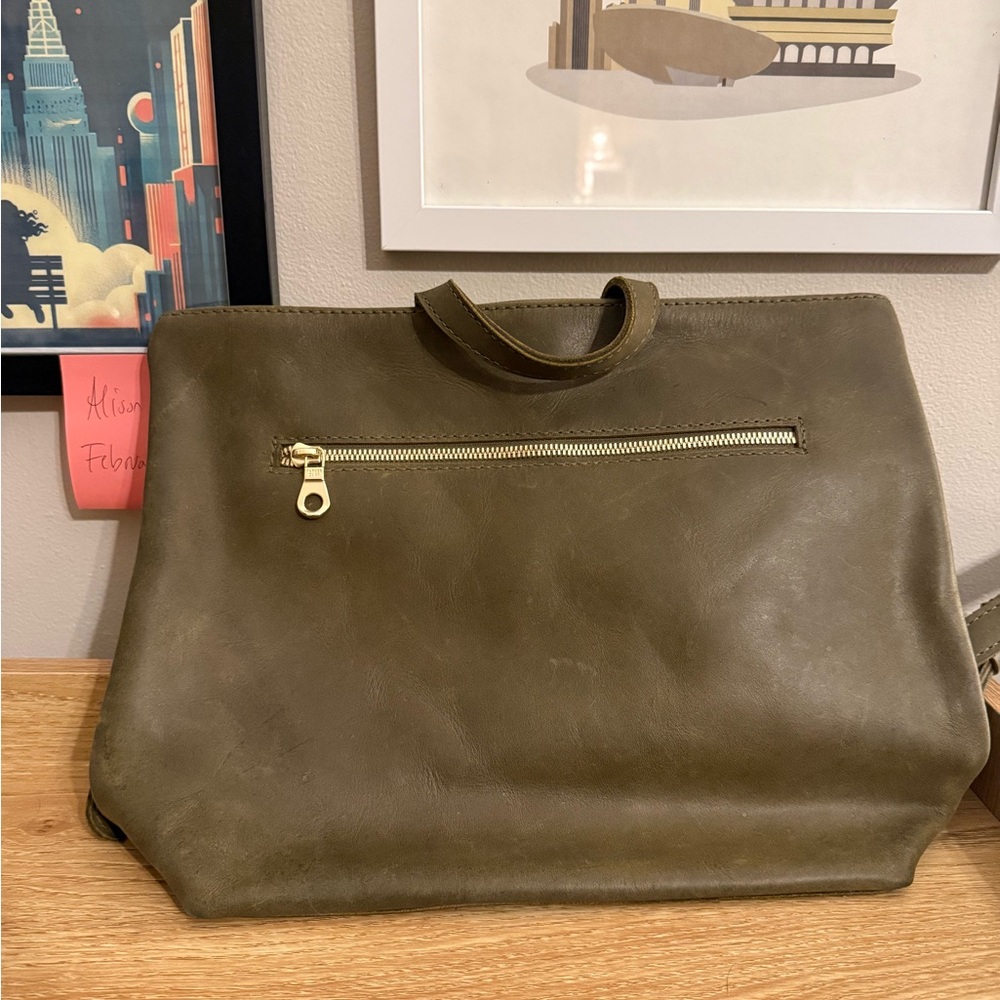 BNNU Parker Clay Miramar Mini Backpack in Olive Green